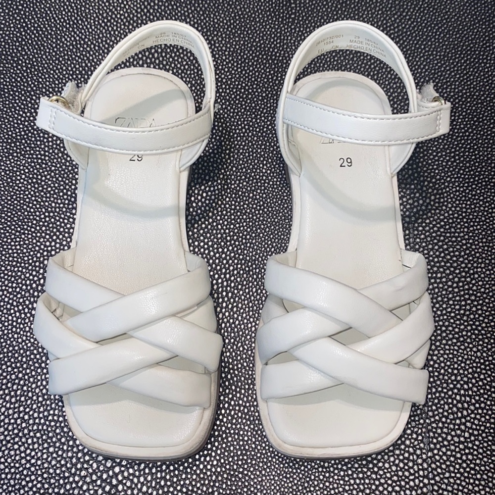 Zara Toddler White Sandals
